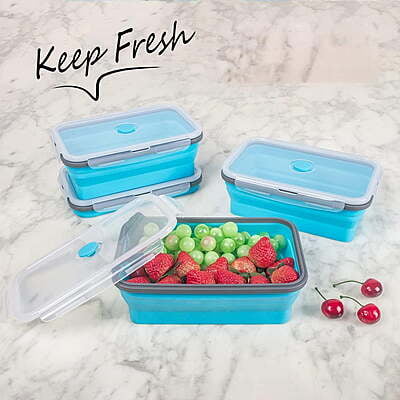 ZipNow Silicone Collapsible Lunchbox Rectangle