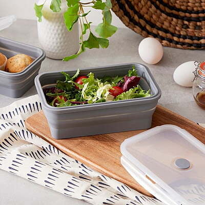 ZipNow Silicone Collapsible Lunchbox Rectangle ZipNow Silicone Collapsible Lunchbox Rectangle