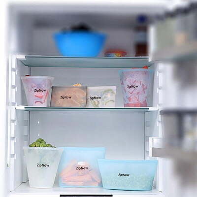 ZipNow Silicon Food Storage Bag - Pack of 8