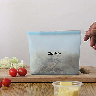 ZipNow Silicon Food Storage Bag - Pack of 8