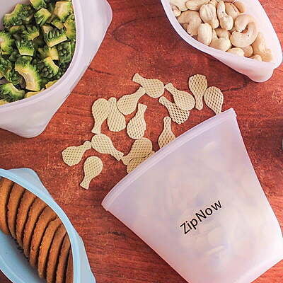 ZipNow Silicon Food Storage Bag - Pack of 8