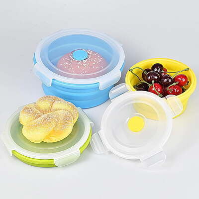 ZipNow Silicone Collapsible Lunchbox Round ZipNow Silicone Collapsible Lunchbox Round