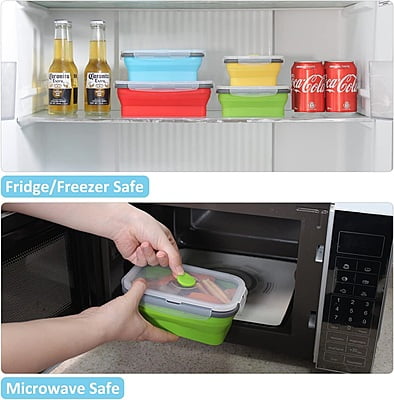 ZipNow Silicone Collapsible Lunchbox Rectangle ZipNow Silicone Collapsible Lunchbox Rectangle