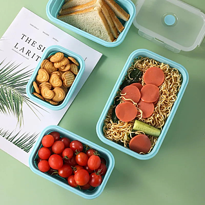 ZipNow Silicone Collapsible Lunchbox Rectangle ZipNow Silicone Collapsible Lunchbox Rectangle