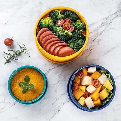 ZipNow Silicone Container Round