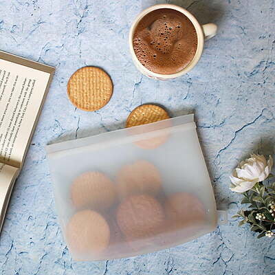 Silicone Food Storage Bag - 1500 ml - Pack of 2