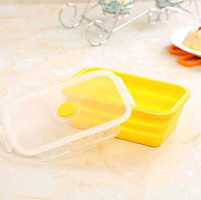 ZipNow Silicone Collapsible Lunchbox Rectangle ZipNow Silicone Collapsible Lunchbox Rectangle